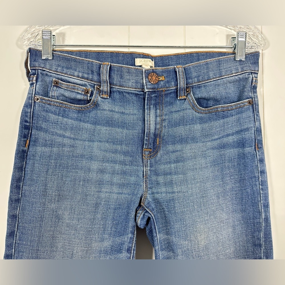 J Crew Size 28 Women's Skinny Stretch Mid Rise Denim Blue Jeans Style 02643 - Picture 2 of 11